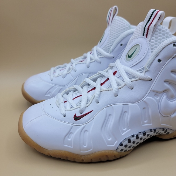 Nike Little Posite Pro GS "Gucci" Kids Shoes Size 6Y White Red Green 2015 W/Box - Picture 5 of 12